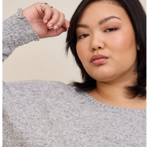 Torrid Plush Smocked Bottom Sweatshirt - Picture 4 of 8
